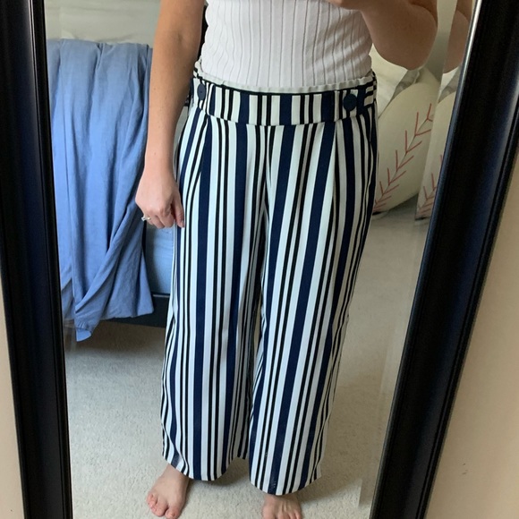 Zara wide leg stripped dress pants - Picture 2 of 3